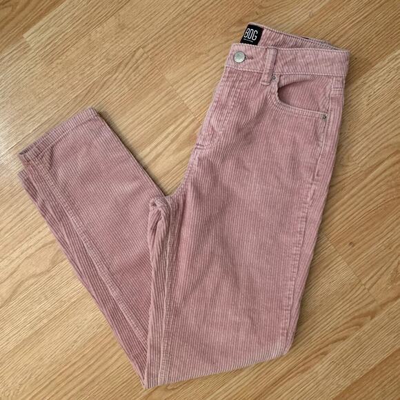 BDG Mom High Rise Pink Corduroy Tapered Leg Pants Size 25 NWOT - Picture 2 of 13